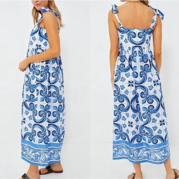 TUCKERNUCK blue majolica Tilly Caftan - Picture 6 of 11